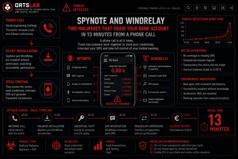 SpyNote and WindRelay: two malware tools that drain your bank account in 13 minutes from a phone call